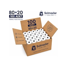 80x20 Termal Pos Rulosu 100 Adet Yazarkasa Fiş Kağıdı Solmazlar Online
