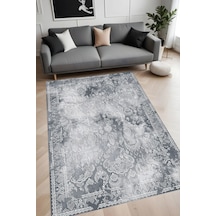 Eliana Home Dijital Baskı Yıkanabilir Kaymaz Taban Salon Halısı Ve Yolluk Rv145-fnl450 Gri