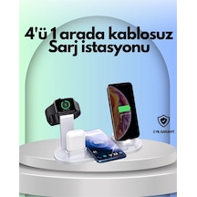 Mey İthalat İphone, Apple Watch Ve Airpods İle Uyumlu 4'ü 1 Arada Şarj Ünitesi Tüm Apple Cihazları Tek Noktada