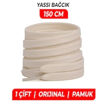Wonkey Yassı Sneakers Spor Ayakkabı Bağcığı , Düz Bağcık , Yüksek Kaliteli Bağ, Spor Ayakkabılar İçin Premium Pamuk Bağı, Kaliteli Bağcık 1 Çift Bej