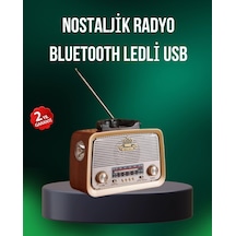 Hubrendy Tekno Taşınabilir Nostalji Radyo Bluetooth Usb Aux Girişli