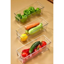 Buzdolabı Ve Dolap İçi Düzenleyici Şeffaf Organizer Set - 3 Adet, Cc.cp.001 6 Adet Siyah Toka