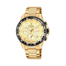 Festina F20634/6 Quartz Çelik Altın Rengi 10 Atm 45 Mm Erkek Kol Saati Altın