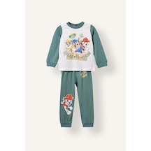 Defacto Paw Patrol 2li Pijama Takımı Uzun Kollu Üst Alt Erkek Bebek I1767a526augn757 Yeşil-gn757