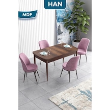 Masa Barok Ahşap Sandalyeler Pembe