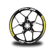 Yzf R25 Yazılı Sarı Takım Jant Sticker