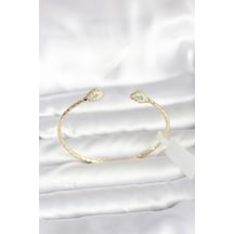 Pirinç Gold Renk Yılan Model Bileklik Çok Renkli