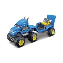 Maisto Builder Zone Taşıyıcı Tır Seti - Mavi Tır Çok Renkli