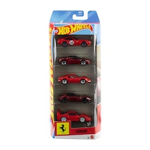 Hot Wheels Ferrari 5'li Özel Seri Seti - Klasik Ve Modern İtalyan Efsaneleri Metal Oyuncak Araba Seti Çok Renkli
