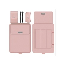 Huawei Mate 14" Ve 15.6" Mac İçin Taşınabilir Dizüstü Bilgisayar Çantası Ve Standı - Pembe, 16/17" Uyumlu Renkli Renkli