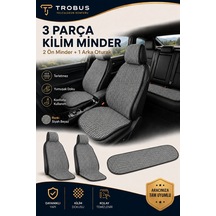 Toyota Corolla 2013-2018 Üniversal Örme 3 Parça Minder Terletmez Kaymaz Taban Gri