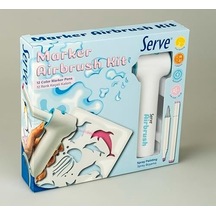 Serve Aırbrush Kıt 12 Keçeli Kalem İle Birlikte