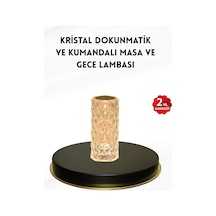 Kristal Tasarımlı Rgb Led Gece Lambası Kumandalı, Renk Değiştiren Dekoratif Işık Altın