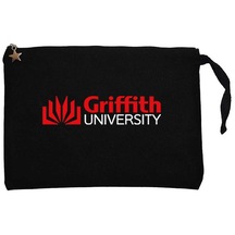 Griffith University Red Logo Siyah Clutch Cüzdan / El Çantası