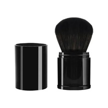 Wezone Portatif Plastik Saplı Yarıçaplı 3.5cm Yumuşak Yabani Fiber Make-up Fırçası Siyah/pembe