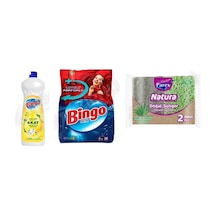 Bingo Bulaşık Deterjanı 650 Ml + Renkliler 4kg + Parex 2 L 3'lü Set