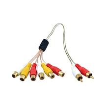 Electroon 2Rca Erkek - 6Rca Dişi Kablo 50Cm