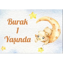 Ay Temalı Doğum Günü Afişi 70x100 Cm