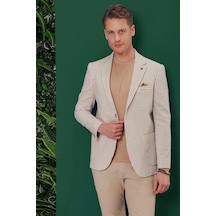 Efor C 638 Slim Fit Bej Spor Ceket Bej