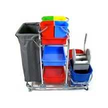 Safell HF3101 Brandalı Krom Kat Temizlik Arabası