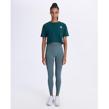Kappa Authentic Aster Kadın Petrol Yeşili Comfort Tişört