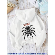 Nevermind Unisex Kadın Erkek Agenda Baskılı Özel Tasarım Baskılı Kapşonlu S Beyaz