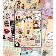 Vintage My Dıy Sticker Book 24 17 Cm 16 Sayfa Özel Tasarım Rengarenk Sticker Kitabı