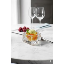 Nude 24323 Ice Cube Kare Dondurmalık Servis Tabağı Kristal, 9 Cm, El İmalatı Çok Renkli