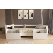 Herseycik Ninnimo Montessori 90X190 Yatak Uyumlu Mdf Karyola Mm1-1 Beyaz