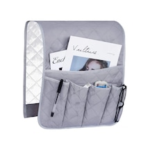 Shineyee Kumaş Sandalye Sandığı - 5 Cepli Tv Kumanda, Kitap, Telefon Organizer - Dayanıklı Poliester Kumaş - Sandalye, Koltuk, Divan Uygun - 88x33 Cm Diğer