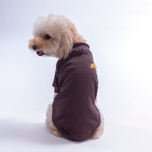 Kahverengi Croissant Vienna Rib Sweat Esnek Kedi Köpek Sweat- Kedi Köpek Kıyafeti