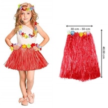 Hawaii Hula Eteği Kırmızı Renk 40 Cm Tdrtr