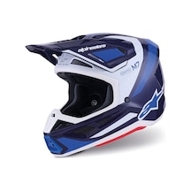 Alpinestars S-m7 Rise Off-road Kaskı Mavi Beyaz Mavi - Beyaz