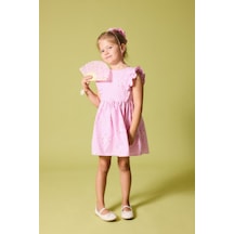 Defacto %100 Pamuk Kolsuz Poplin Pembe Elbise Kız Bebek H9619a526hspn171 Pembe-pn171