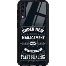 Samsung Uyumlu A50 Peaky Blinders Management Tasarımlı Glossy Telefon Kılıfı Siyah