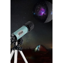 50mm Objektif 360mm Odak Uzaklığı Başlangıç Seviyesi Astronomik Teleskop + Tripod Seti