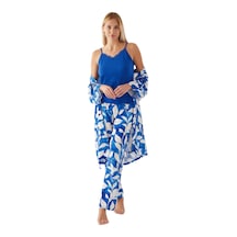 Pierre Cardin Kadın Mavi Kısa Kol Pijama Takımı Pc8835-s Saks