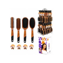Keops Frç-47 449922 Tarak Bambu Gövde Saç Fırçası Metal Standlı Bambu Sap Silikon Kaplı Uç Fön - 64'li Paket Diğer