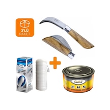 Bayram Aşı Bıçağı 22 cm No:3 + Aşı Macunu + Aşı Bandı (3'lü Paket)