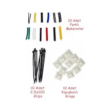 40'lı Kablo Sabitleme Ve İzolasyon Seti - 20x20 Kroşe - 2,5x100 Kalo Bağı -makaron
