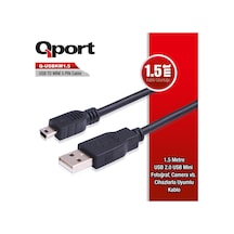 Qport Q-Usbkm1.5 1 5M 5Pin Kamera---Usb2.0 Şarj