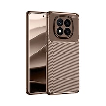 Xiaomi Redmi Note 14 Pro 5g Uyumlu Kılıf Auto Focus Karbon Kapak - Kahverengi
