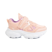 Pudra Cırtlı Fileli Kız Çocuk Spor Ayakkabı 1500 P Pudra-lila Pudra - Lila