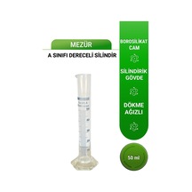Mezür 50 Ml A Sınıfı Uzun Form Hexagonal Cam Taban