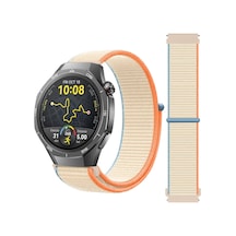 Huawei Watch Gt5 Pro 46mm İle Uyumlu Ayarlanabilir Cırt Cırtlı Yumuşak Spor Kumaş Örgü Kordon