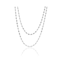 Gümüş Rodyumlu Zirkon Taşlı 90 Cm Kolye