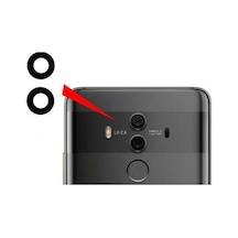 Huawei Uyumlu Mate 10 Pro Arka Kamera Camı Lensi (Çıtasız Cam)