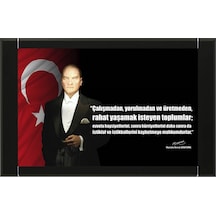100X150 Cm Grt5 Atatürk Resimli Makam Panosu - Makam Arkalığı