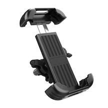 Micorcase Hl-152d Motosiklet Scooter Telefon Tutucu - Titreşim Ve Darbe Korumalı Dikiz Ayna Bağlantılı Güvenlik Kilitli Kurye Telefon Standı - Al5742 Siyah