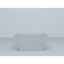 Nuano Consept Royal Serisi Yuvarlak Saksı Beyaz 40x20